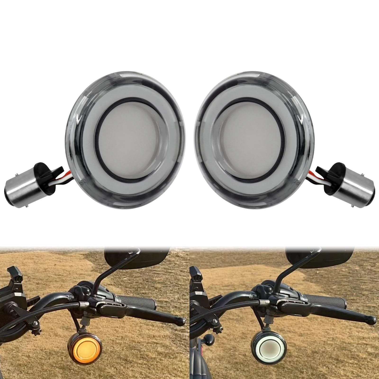 Per Touring Per FLHT 2019-2021 Per FLHTCU 2014 2015 2016 2017 2018 2019 Per FLHTCUL 2015-2016 Indicatore Di Direzione Indicatore Luminoso Impermeabile(Chrome)