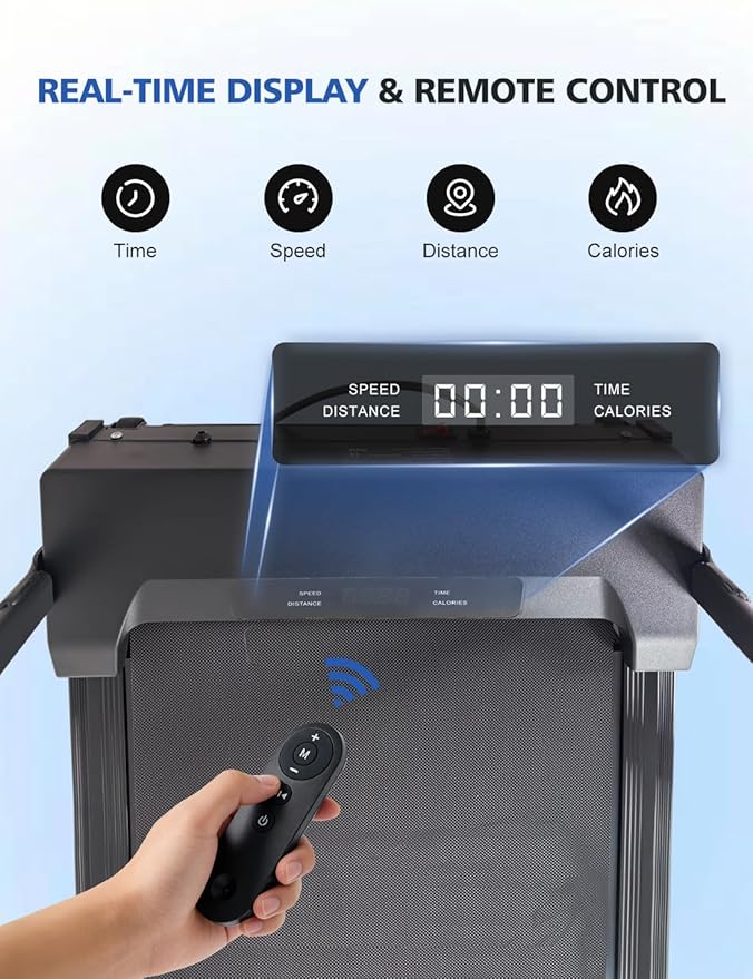 Caminadora Plegable con Inclinación Ajustable y Barra, Color Negro miniatura 6