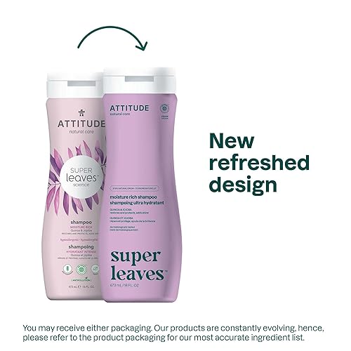 Miniatura 2 de ATTITUDE Champú para cabello rico en humedad, verificado por EWG, para cabello seco y dañado, ingredientes derivados naturalmente, vegano y a base