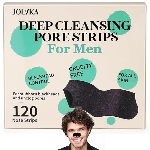 Tiras para eliminar puntos negros para hombres, (120 tiras) de limpieza profunda para la nariz, tiras de poros de carbón, desatascan los poros