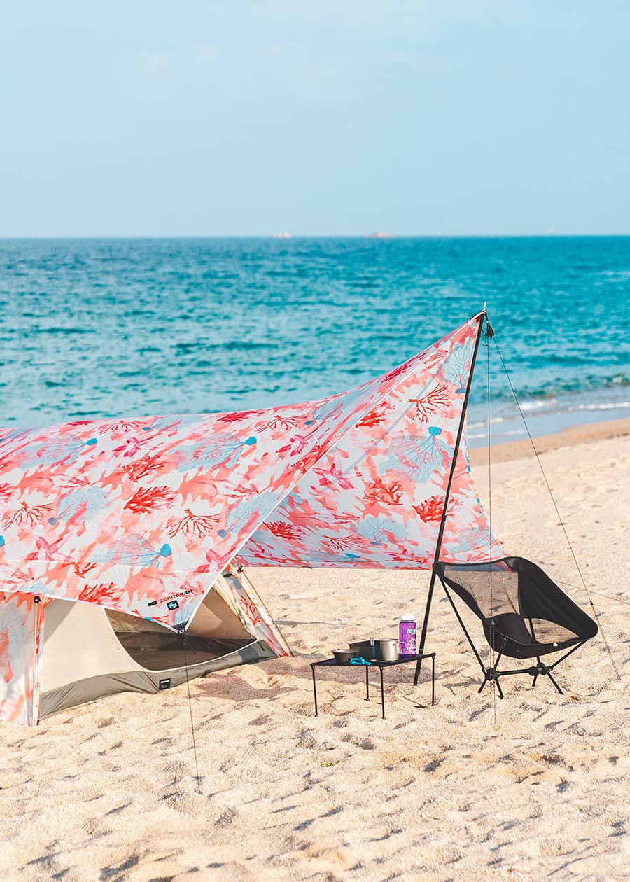 テント・タープ ZEROGRAM Coral Hexa Tarp red Amazon | ZEROGRAM（ゼログラム）Coral Hexa Tarp (RED) / ヘキサ 軽量