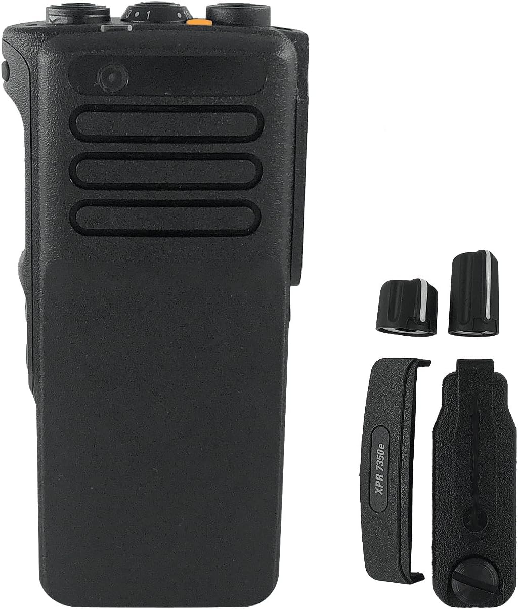PMLN7239 PMLN7239A PMLN7361A Housing Case Cover with Speaker Refurbish Kit Replacement for XPR7350e XPR7380e DP4400e XIR P8600i GP328D+ Black
