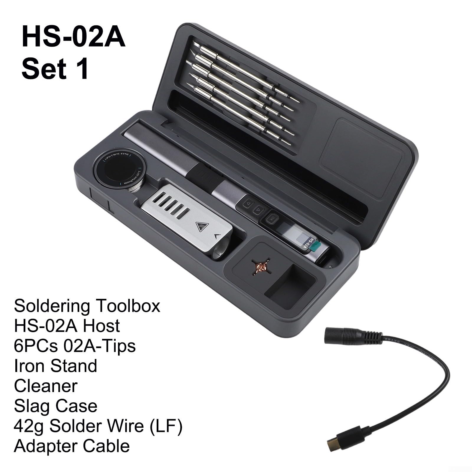 Smart HS-02 - Estación de soldadura (100 W, tipo C PD/QC, carcasa CNC)