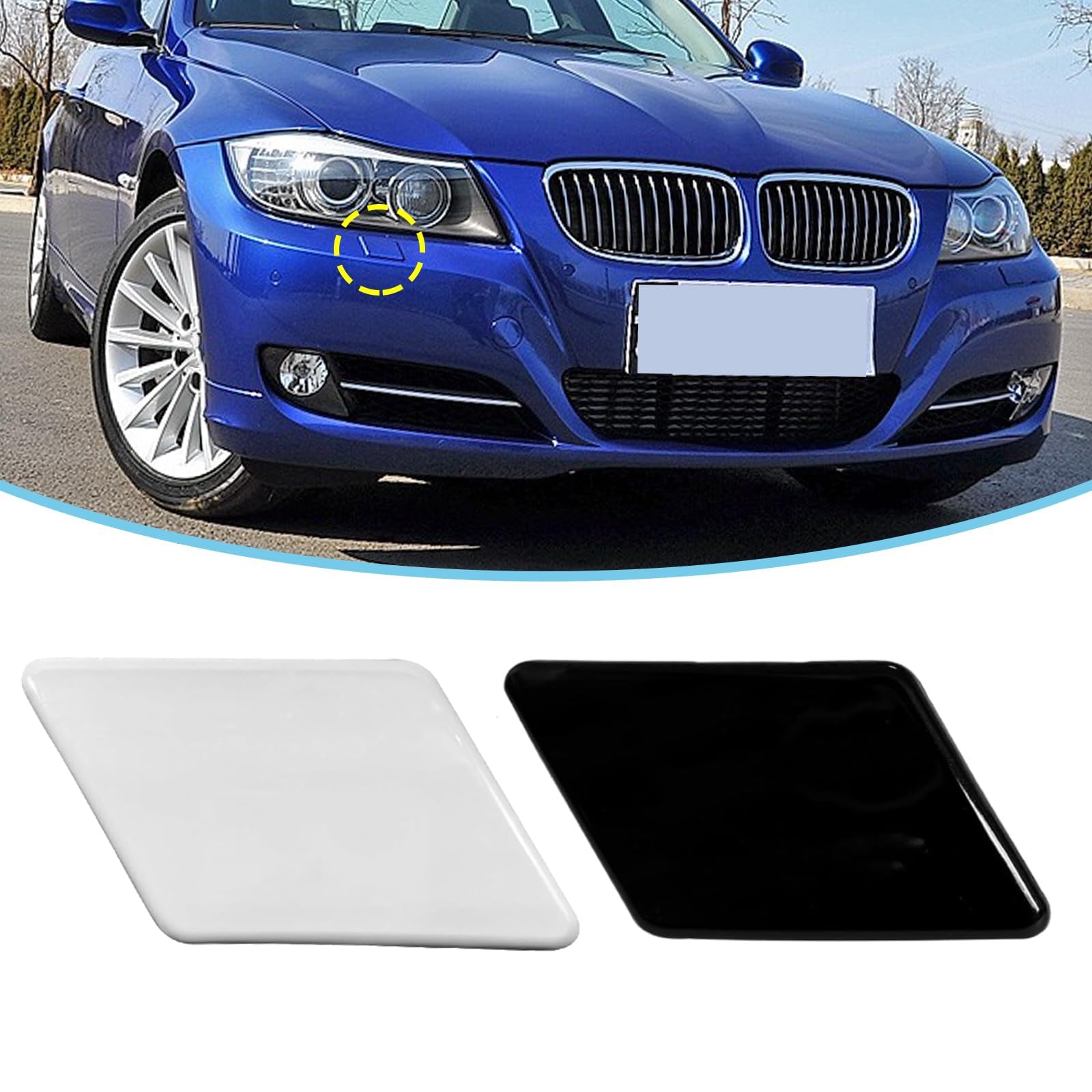 Amazon.com: CABOHON Front Bumper Headlight Washer Nozzle Cover Cap