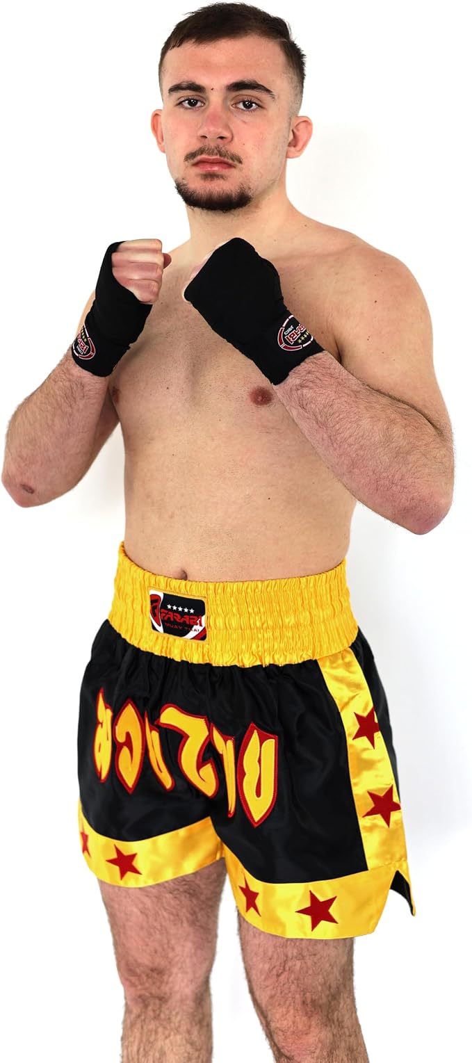 Farabi Sports Short Muay Thai Femme - Short Boxe Thaï, MMA, Kickboxing - Satin Léger Respirant