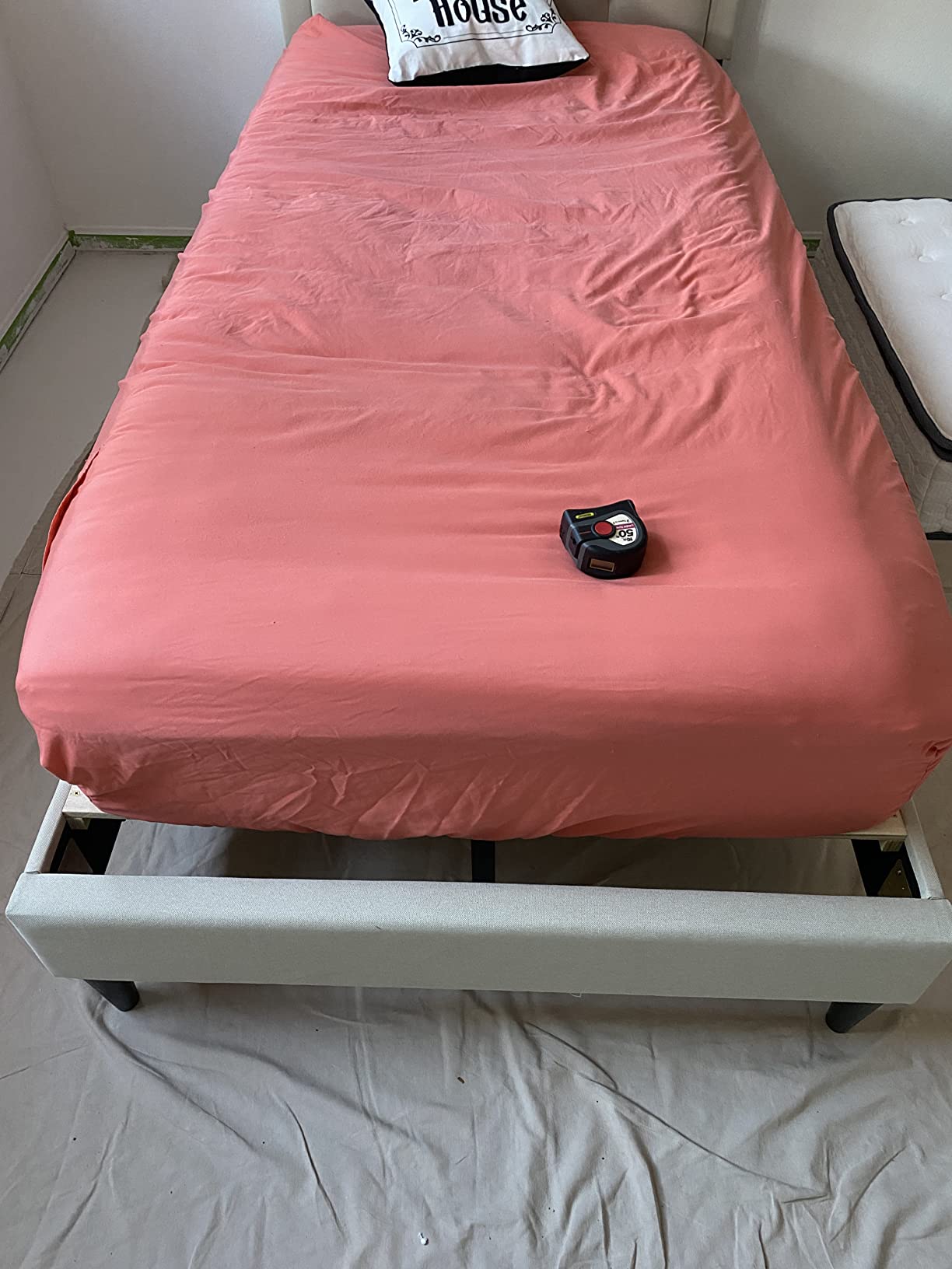 30/mo Finance LUCID Twin Bed Frame with Headboard Upholstered