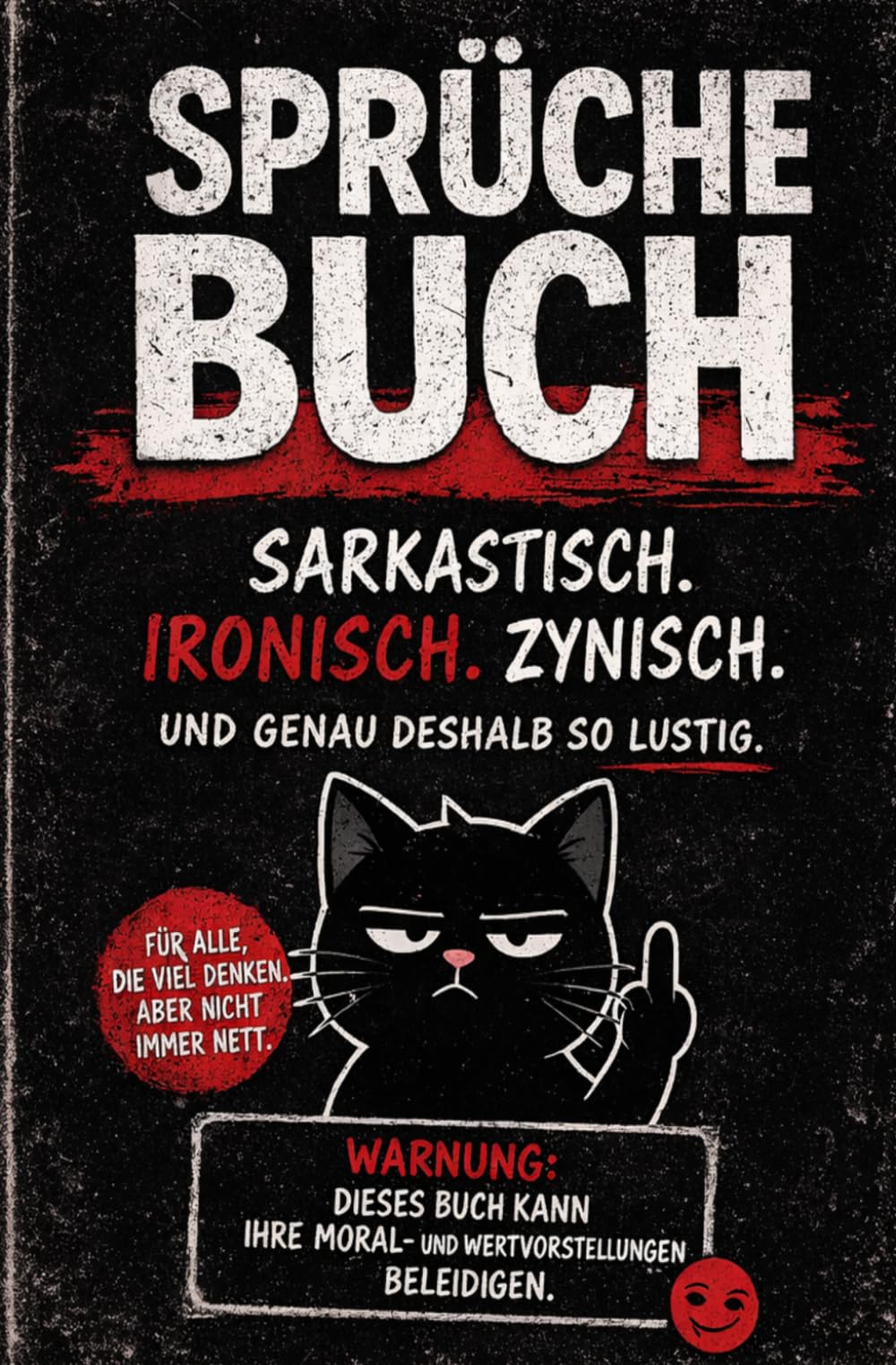 Sprüche Buch: Über 150 schwarze, sarkastische und gnadenlos ehrliche Sprüche für alle mit Humor (Witze und witzige Sprüche)