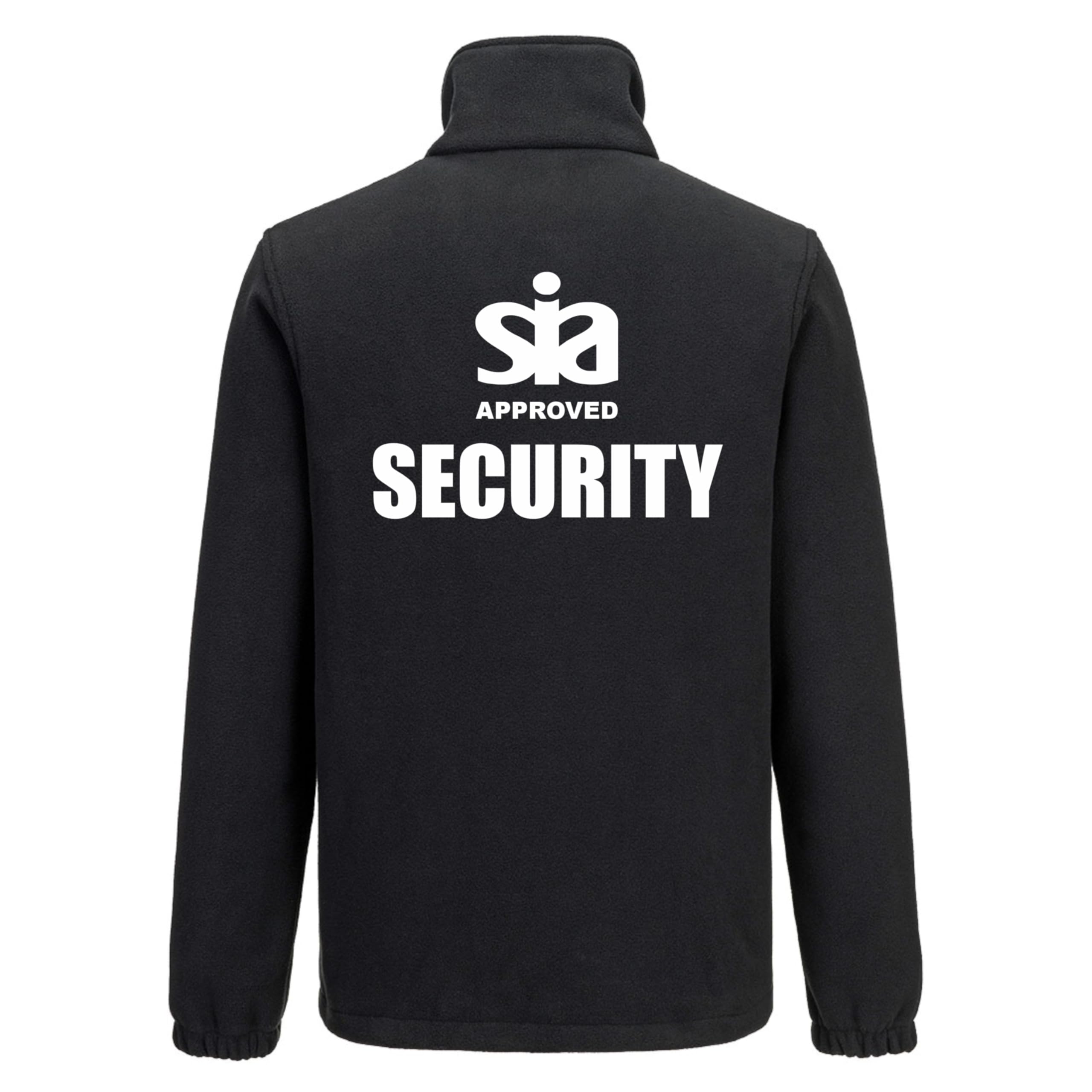 Brook Hi Vis Uk Unisex Black Sia Security Portwest Premium Fleece - Workwear, Security Jacket, Your Text Here, XX-Large