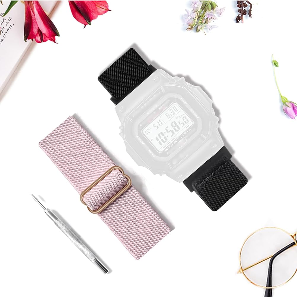 Amazon.com: Sunnyson 2 Pack Stretchy Nylon Watch Bands Compatible