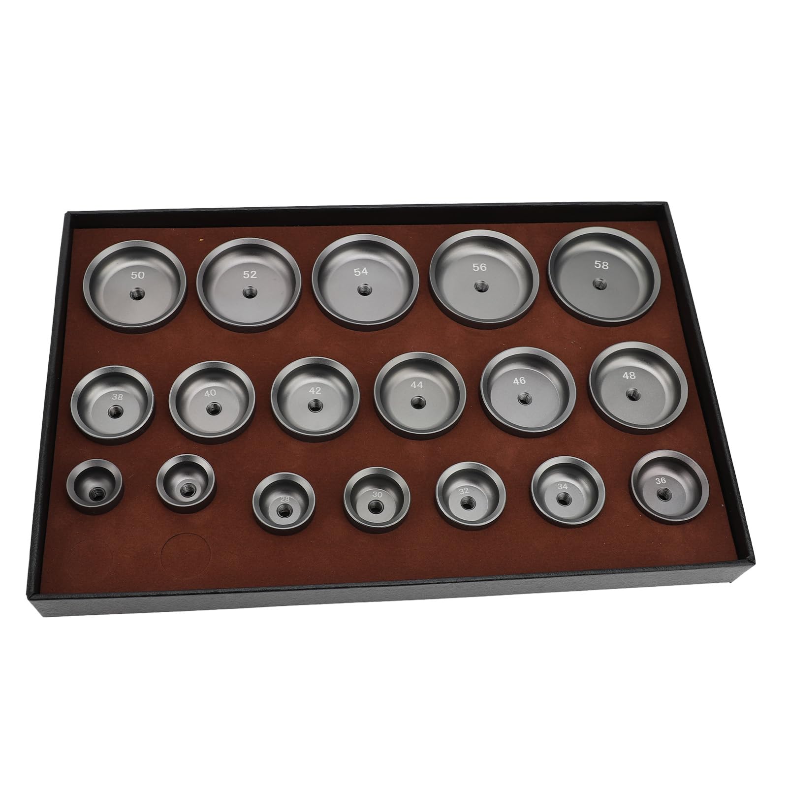 Generic 18 szt. Zestaw Pras do Zegarków Solidne Metalowe Narzędzia dla Zegarmistrzów i Hobbystów 24 Mm do 58 Mm