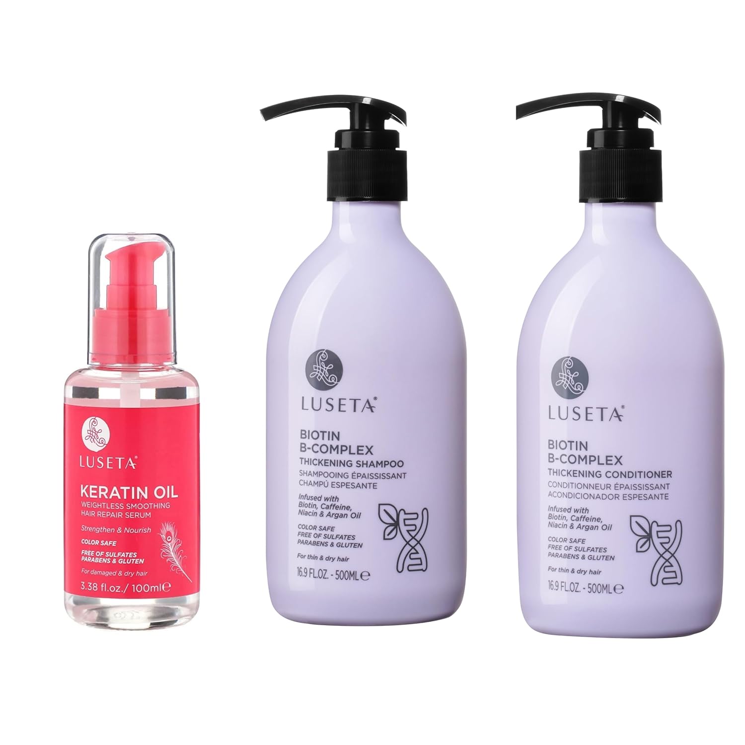 BComplex Shampoo& Conditioner Set with Keratin Hair Serum