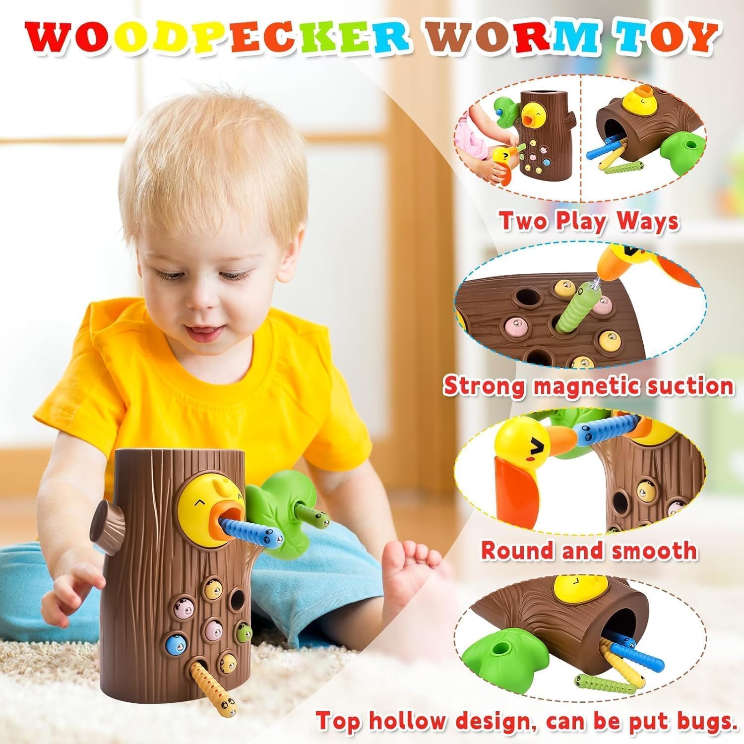 Toddler Magnetic Bird Toys, Woodpecker Worm Toy, Montessori Toys for 2 Year Old Girls and Boys, Fine Motor Skills Toddler Sensory Toys, Magnetic Bird Feeding Game Toy for 2 3 4 5 Year Old Kids Gift 4 71ulNaFuFqL. AC SL1500