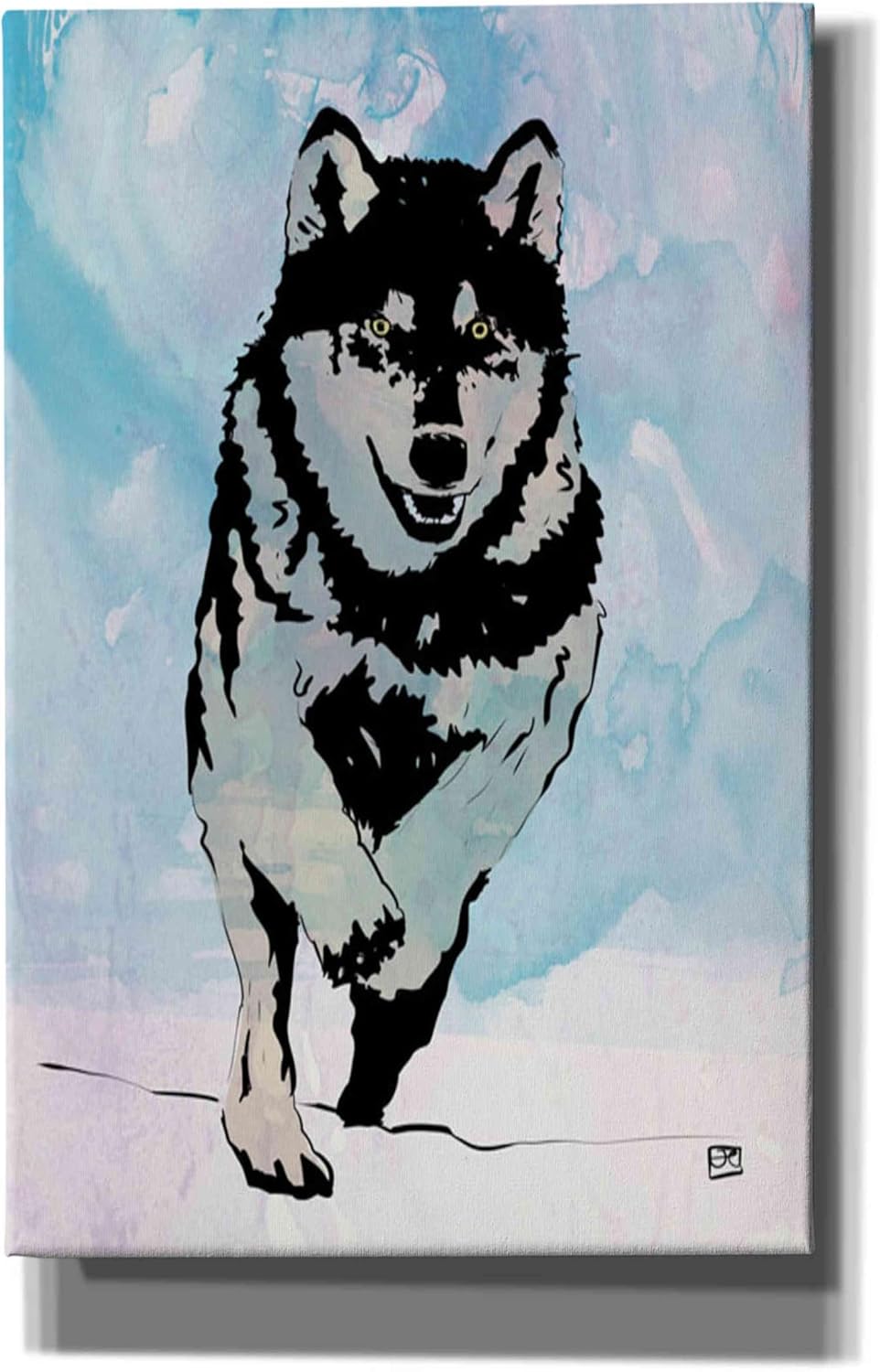 Epic Graffiti 'Wolf 2' by Giuseppe Cristiano, Canvas Wall Art, 12"x18"