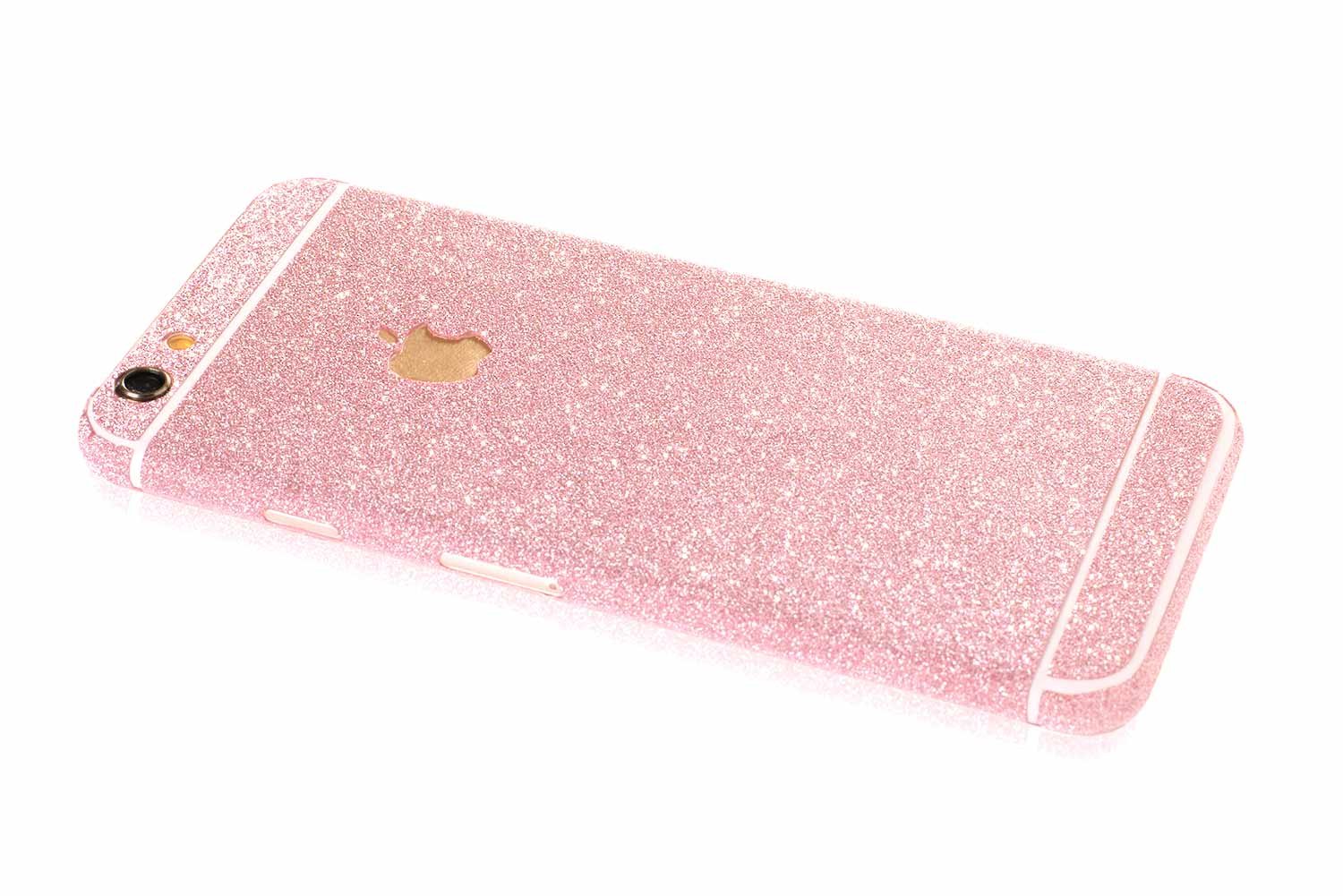 MrSTRAPS® Apple iPhone 6 6S Premium Glitter Foil Glitter Skin Rose Gold