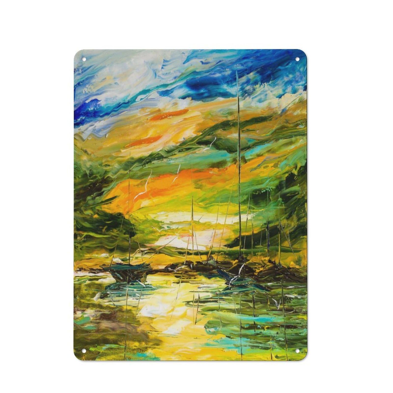 Junmoney Harbor Of Hope For Lounge Or Reading Corner, Rustic Tin Sign 40X30cm, For An Autumn Update To Lounge And Reading Corner