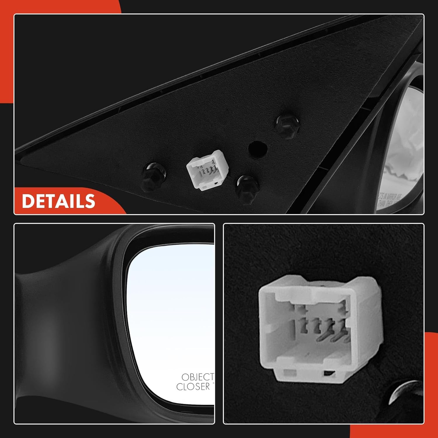 A-Premium Pair (2) Driver and Passenger Side Power Door Mirror - Compatible with Nissan Altima 2002 2003 2004 - Non-Heated Non-Folding Black Outside Rear View Mirror - Replace# 963023Z000