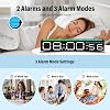 Digital Alarm Clock, Digital Clock for Bedrooms with Night Light, LED Clock Dual Alarm, Adjustable Brightness, RGB Lamp Strip Lights Pickup Light Sound Control Music Rhythm for Bedside, Gaming PC & TV