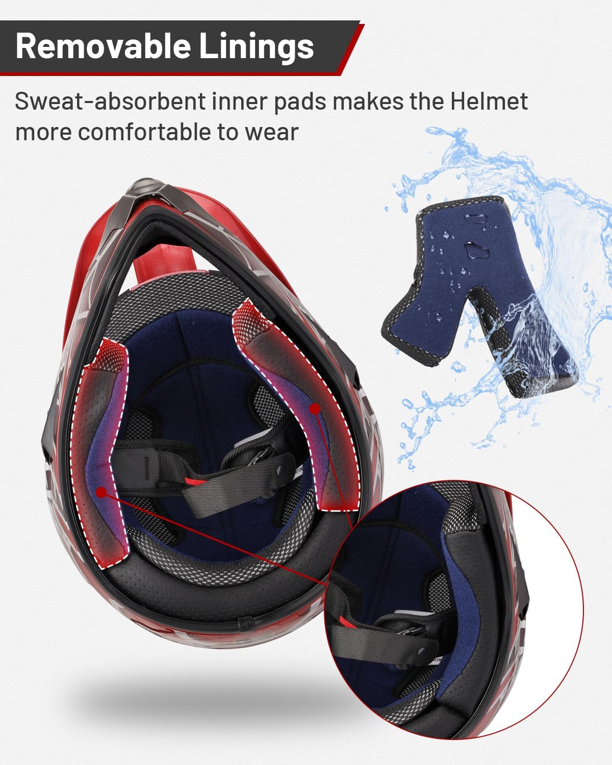 Youth Dirt Bike Helmet DOT Certified for Boys & Girls Ages 5-14, Four Wheeler, Motocross, BMX, MX, UTV, Go Kart, Racing, Skateboard, Baseball