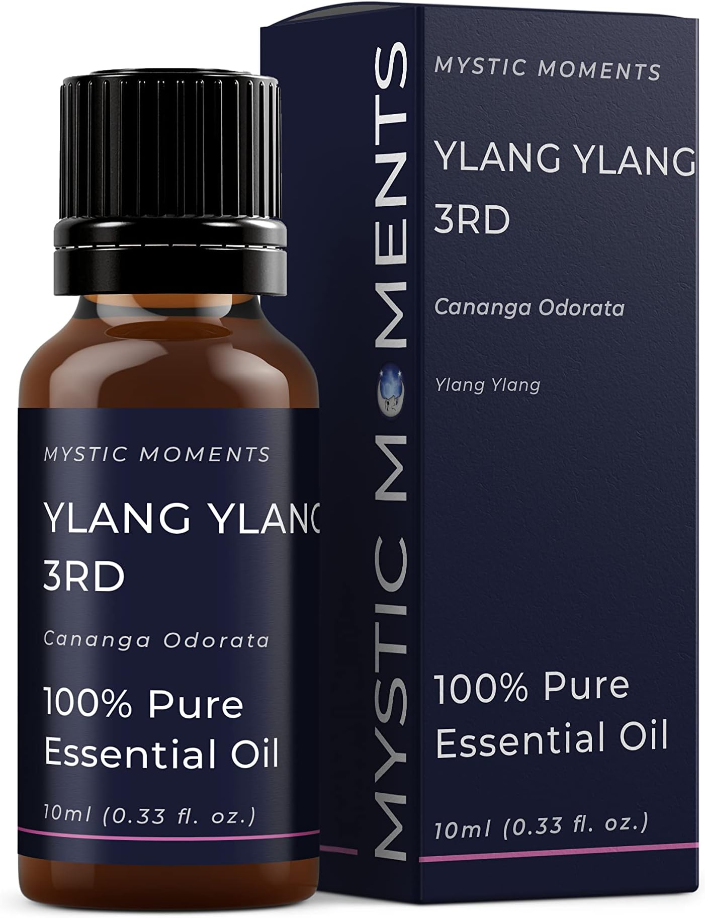 Mystic Moments | Ylang Ylang 3rd Essential Oil 10ml (Cananga odorata) | Rich Sweet Floral Aroma | Relaxing & Balancing Base Note for Diffusers and Aromatherapy