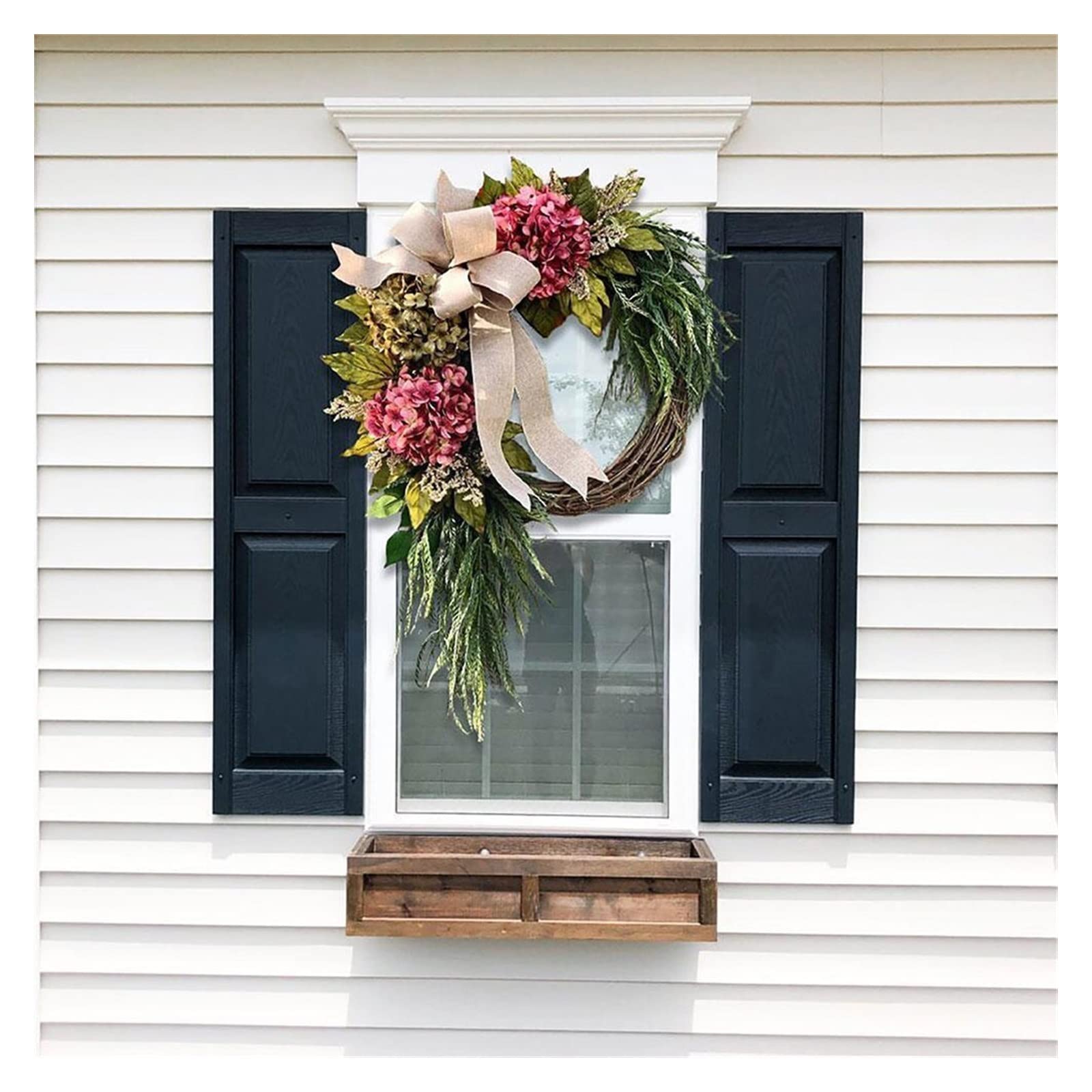Wieńce Girlanda Rustic Faux Flower Girlanda Home Front Door Decor Wall Hanging Garland Party Day Decor Wieniec ze sztucznych kwiatów
