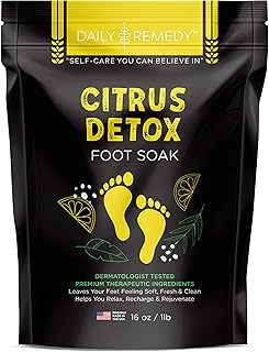 Sponsored Ad - Citrus Detox Foot Soak with Epsom Salt - for Foot Callus, Immune Boost, Damaged Toenail, Athletes Foot, Ped...