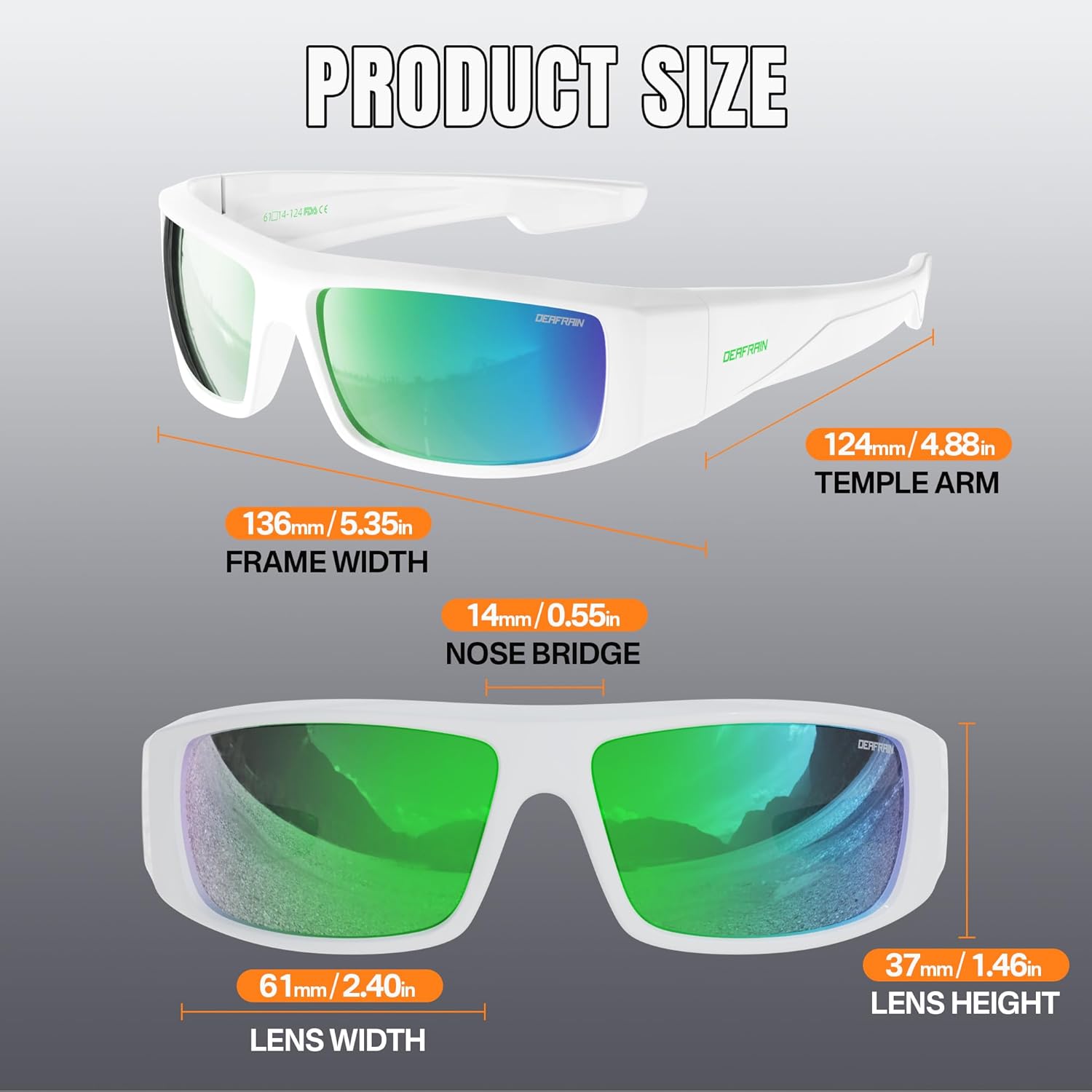 DEAFRAIN Super Dark Lens Polarized Sunglasses for Men Women Wrap Around Sport Glasses UV400 CAT 4 for Sensitive Eyes - Image 4