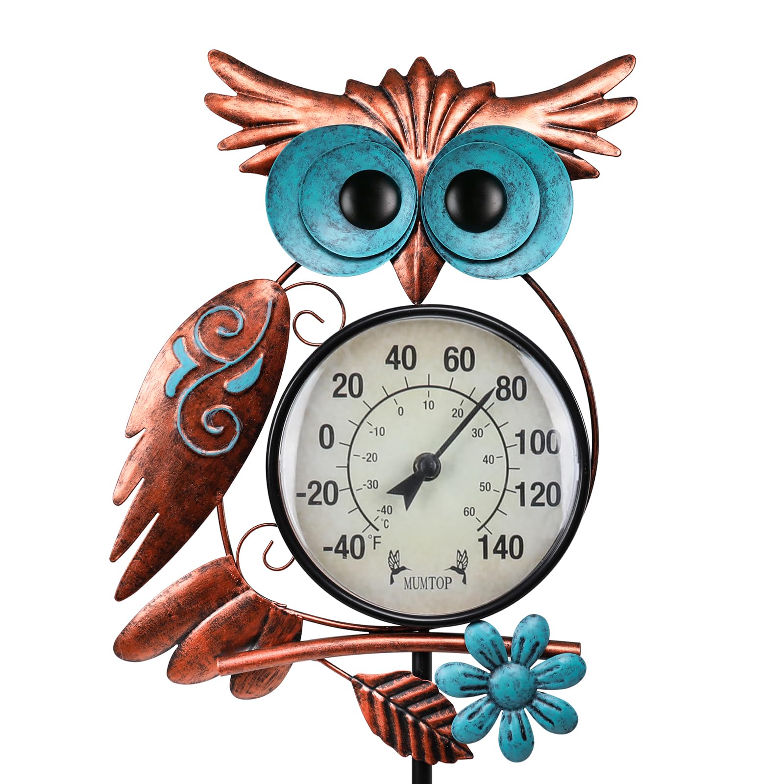 Outdoor Owl Thermometer - Patio Decor -10 Outdoor Owl Thermometer - Patio Decor -10