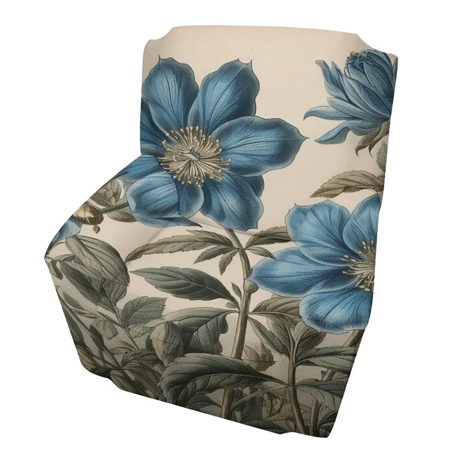 Fekiloot Style Old Blue Flower Couch Cover Sofa Cover Sofa Slipcover
