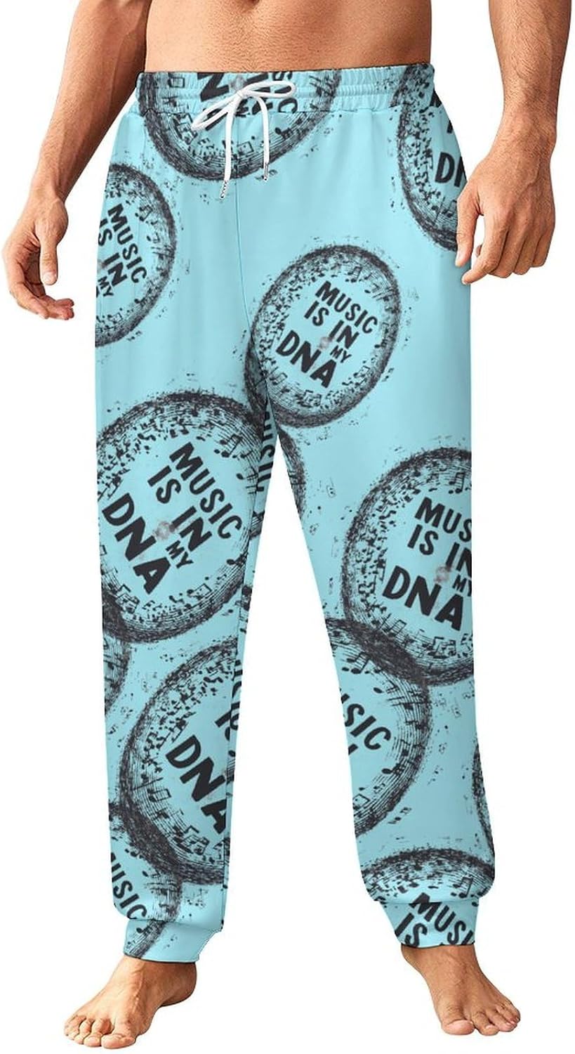 Music Is My Dna Men's Pants Athletic Workout Sweatpants Jogger Casual Pant for Sports Home