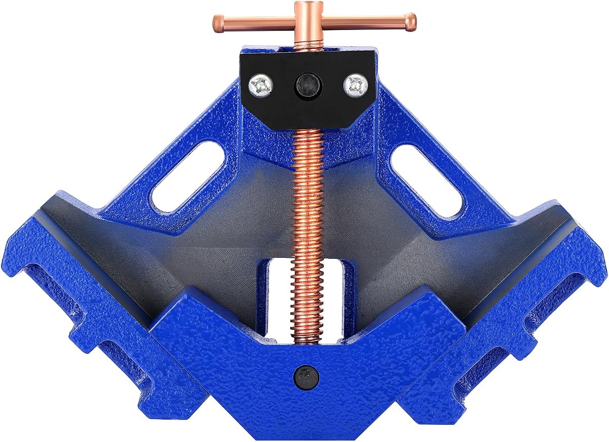 Abrazadera angular para soldadores de hierro fundido NYXOVA, abrazadera angular de soldadura de 90° de alta resistencia | Abrazadera de esquina de dos ejes, abrazaderas de ángulo recto autocentrantes para soldadura, carpintería y metalurgia