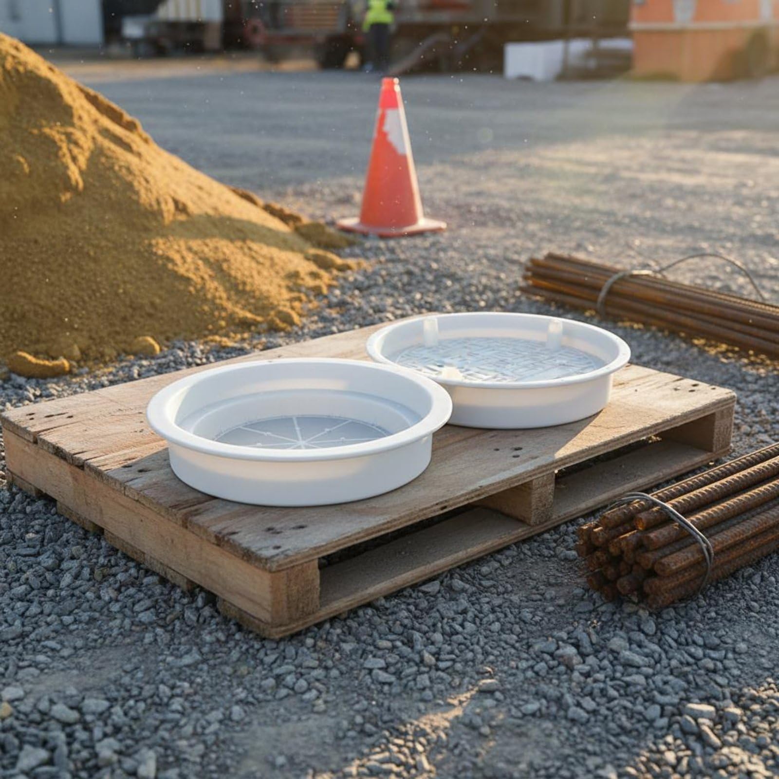 predolo Molde de Alcantarilla de Encofrado Tapa Anillo Molde Circular con Polipropileno Resistente a Temperaturas Extremas Adecuado para Construcción Exterior, 70 Cm X 12 Cm