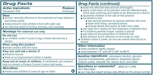 Miniatura 4 de Skinheal Crema antifúngica Tolnaftato 1% clínicamente probado remedio para el pie de atleta (alivia la picazón, ardor y agrietamiento) 0.705 oz (20