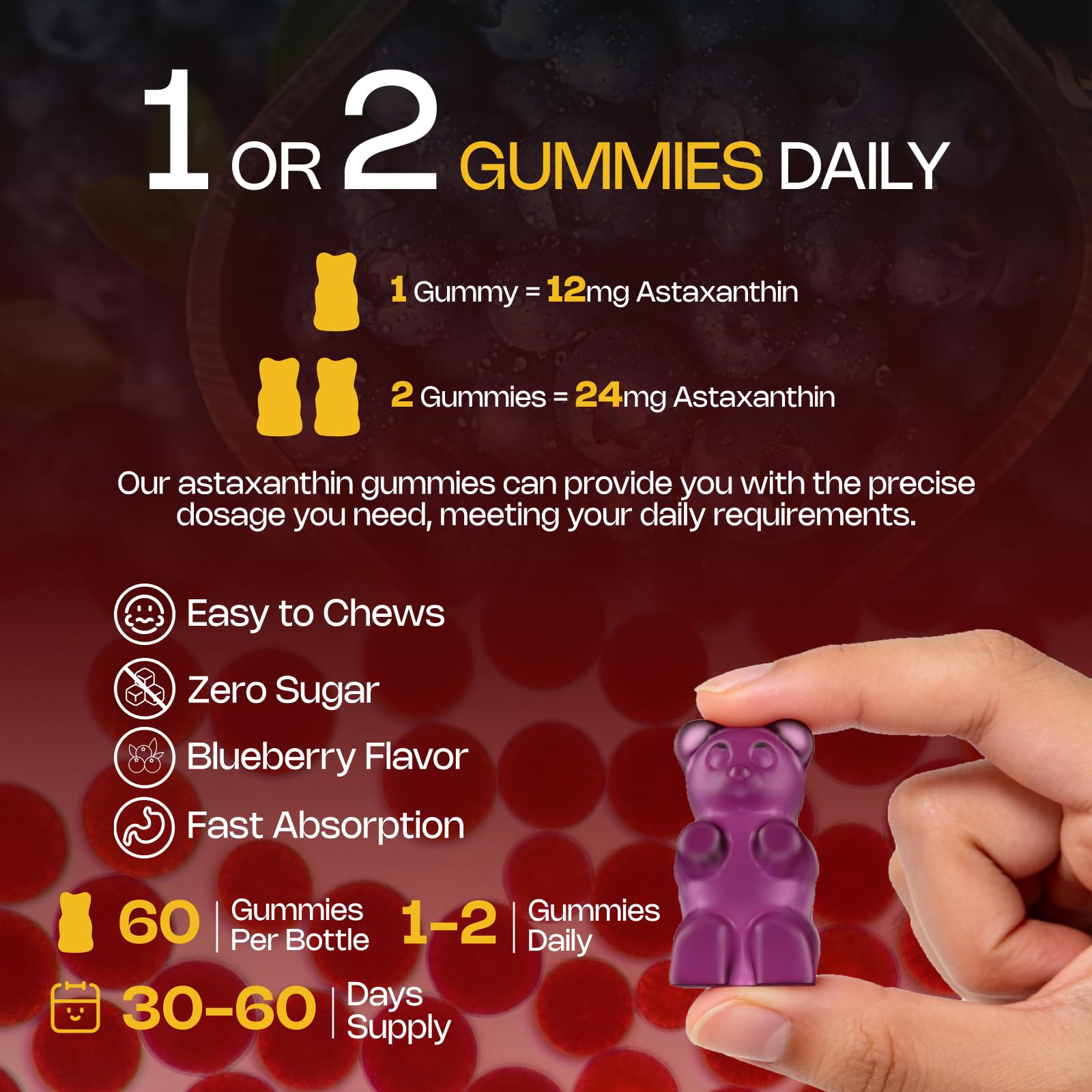 Astaxanthin Gummies 12mg, 24mg Max, Astaxanthin Supplements, 60 Counts — Amazon image 8