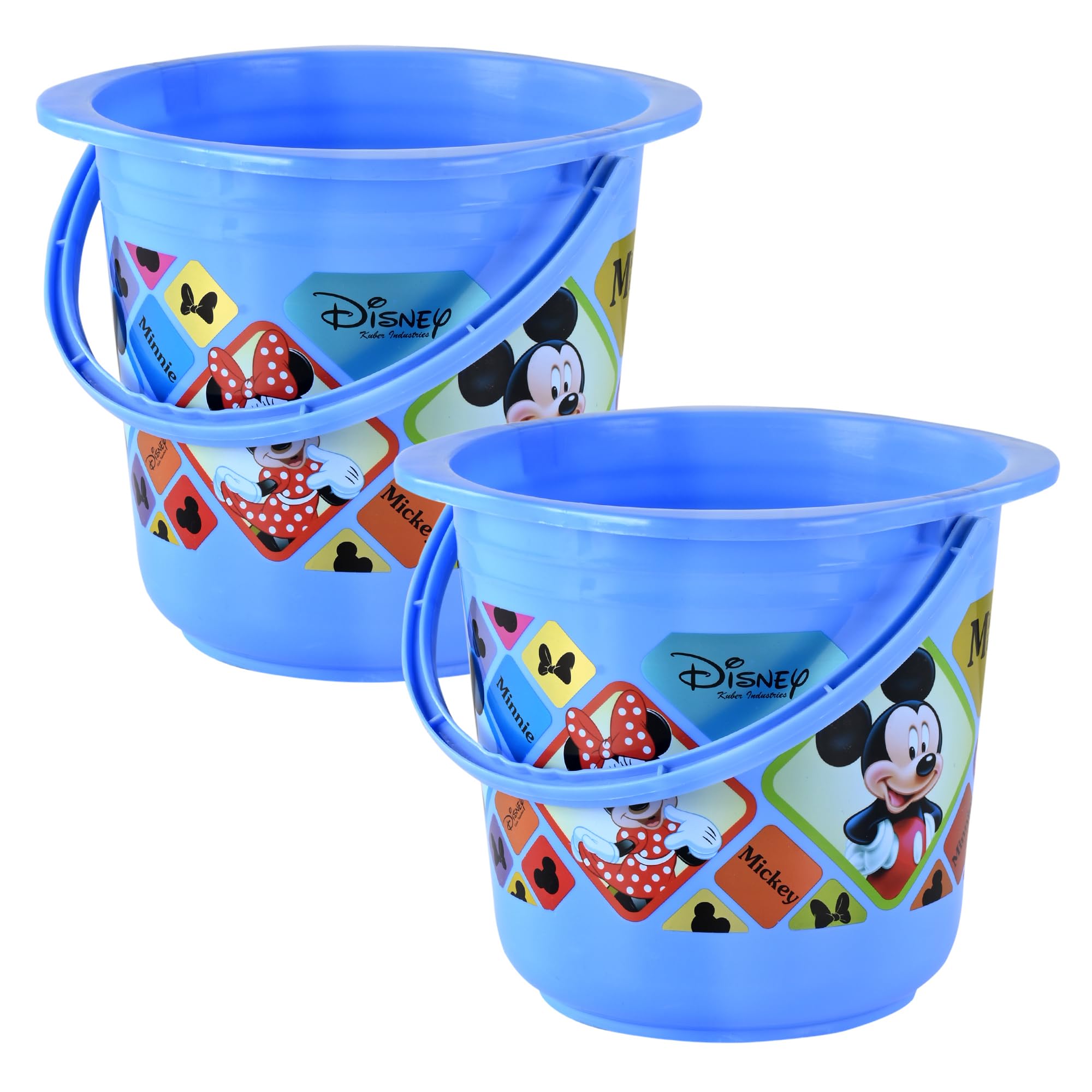 Kuber Industries (Pack of 2) Bucket (16 LTR) Water Bucket for Bathroom | Check Disney | Plastic Bucket for Kitchen | Balti for Bathroom | Portable Bucket | Kitchen accessories items | Blue (B0D5VK4N9J) Amazon Price History, Amazon Price Tracker