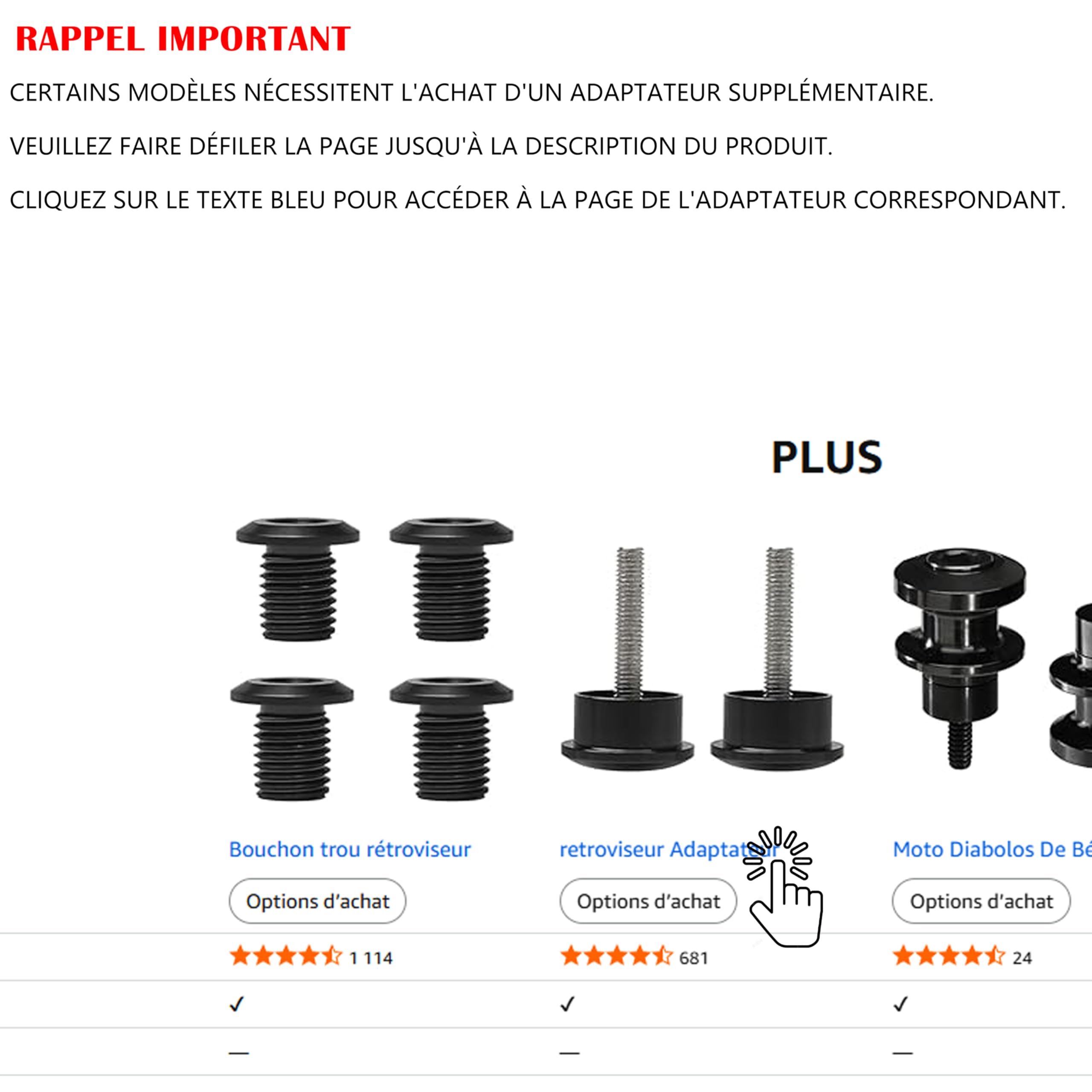 FENRIR (Non Homologué) Rétroviseur Moto Embout De Guidon Rond Noir CNC Alliage d'aluminium forgé Anti-éblouissement Conception anti-tremblement Pour Roadster Sporive Scooter Custom Heritage 801-0374