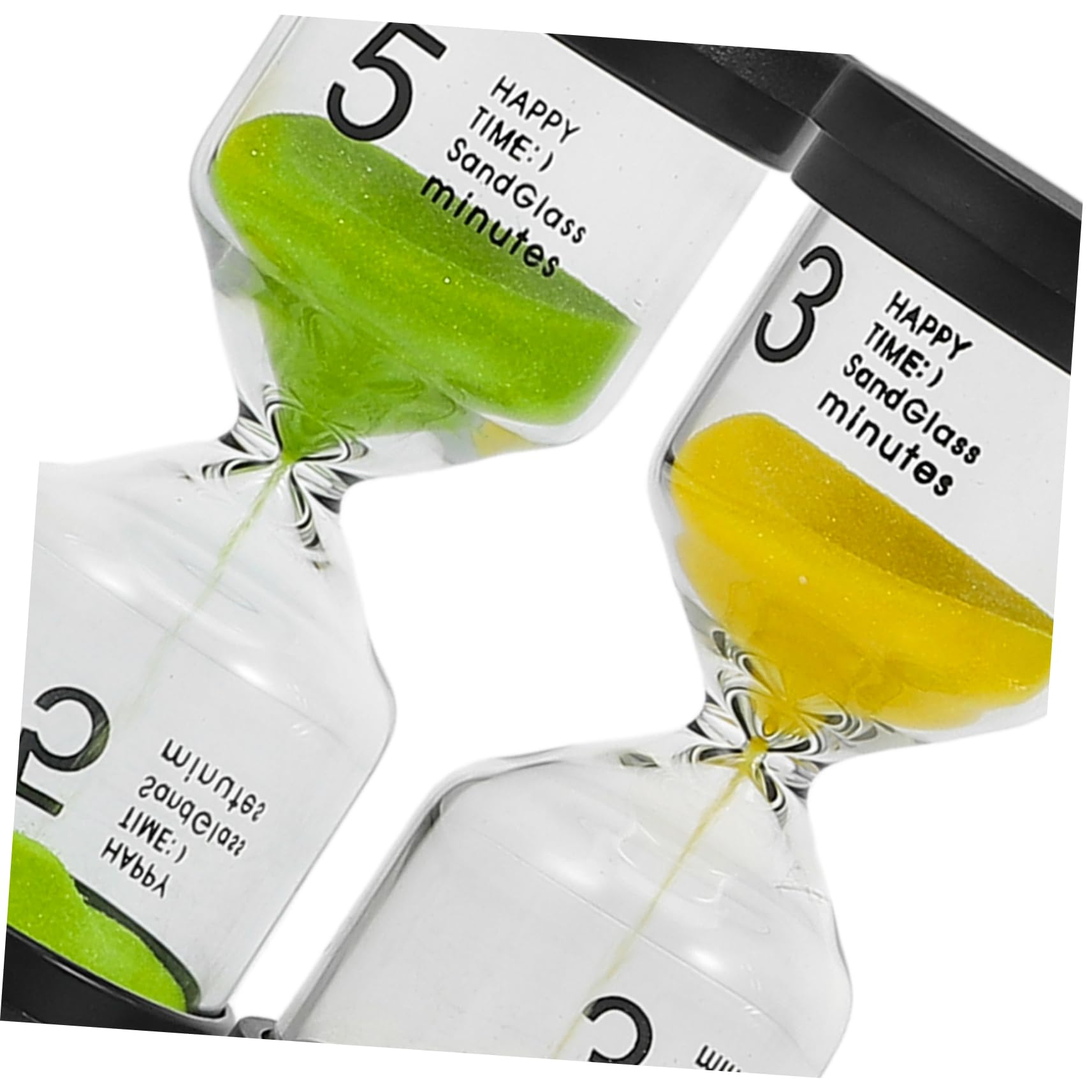 Sanduhr mit Schwarzem Deckel aus Glas und Abs