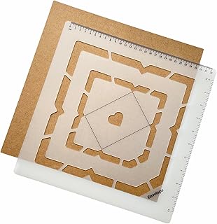 Paperry 5-in-1 Envelope Template, 4 Sizes & 1 Heart, Durable Plastic, 11...