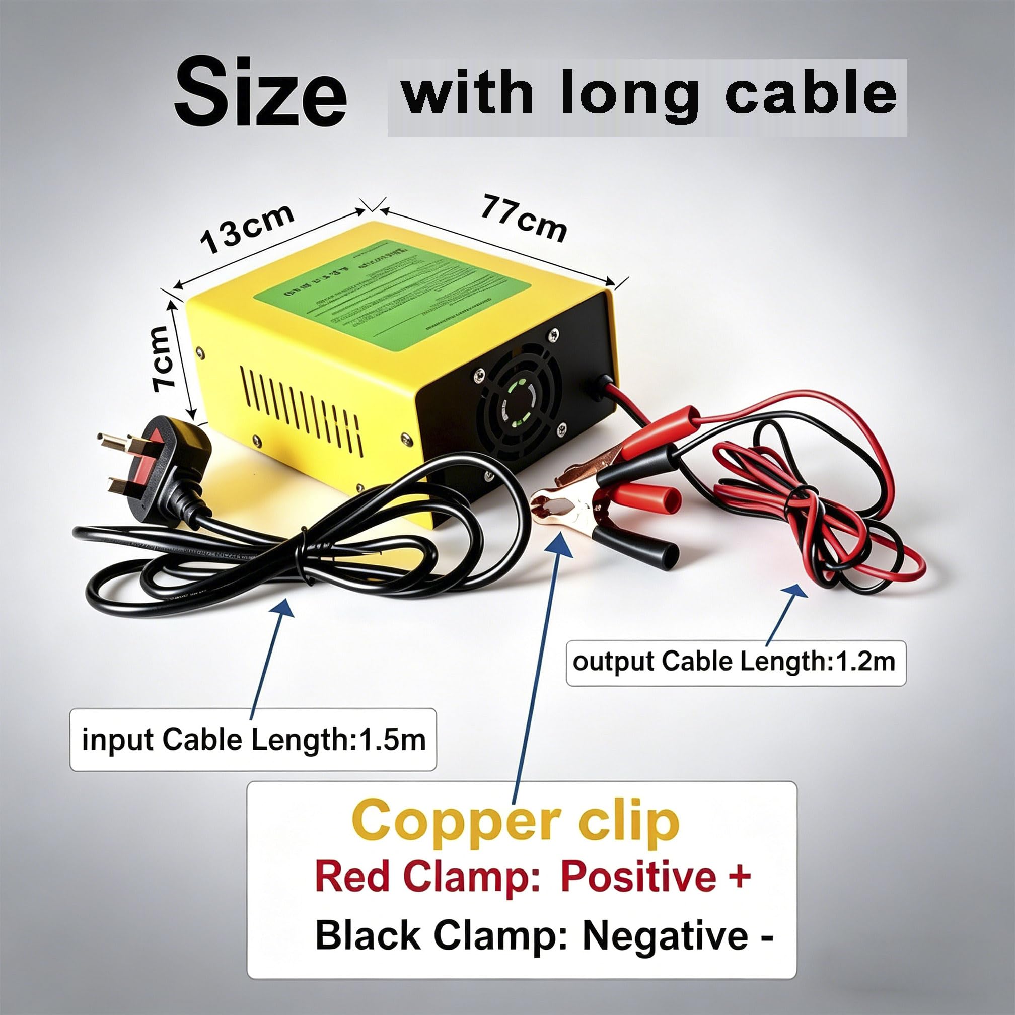 Lead Acid Battery Charger UK Yellow