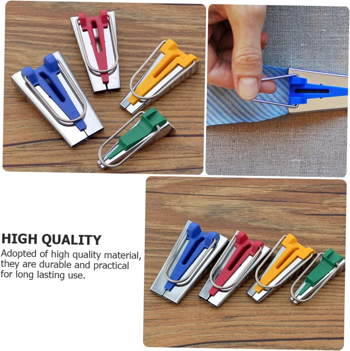 Gadpiparty 16PCS Fabric Bias Tape Maker Set for Quilting and Sewing Adjustable Bias Tape Maker Tools Multi-Color Options for DIY Crafts and Handmade Projects