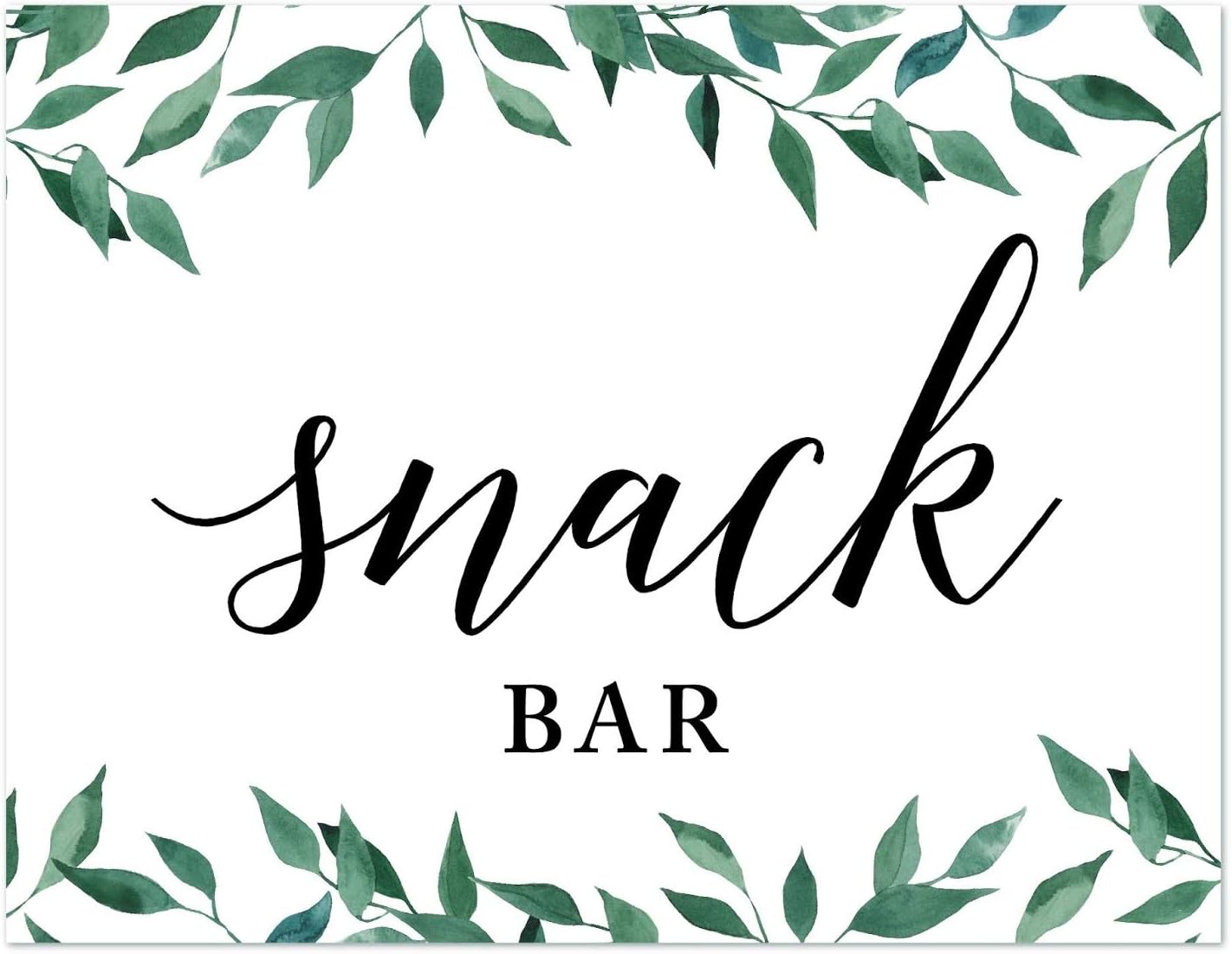 Amazon.com: Andaz Press Wedding Party Signs, Natural Greenery Green ...
