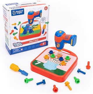 Educational Insights Design & Drill ABCs & 123s Building Construction Toys