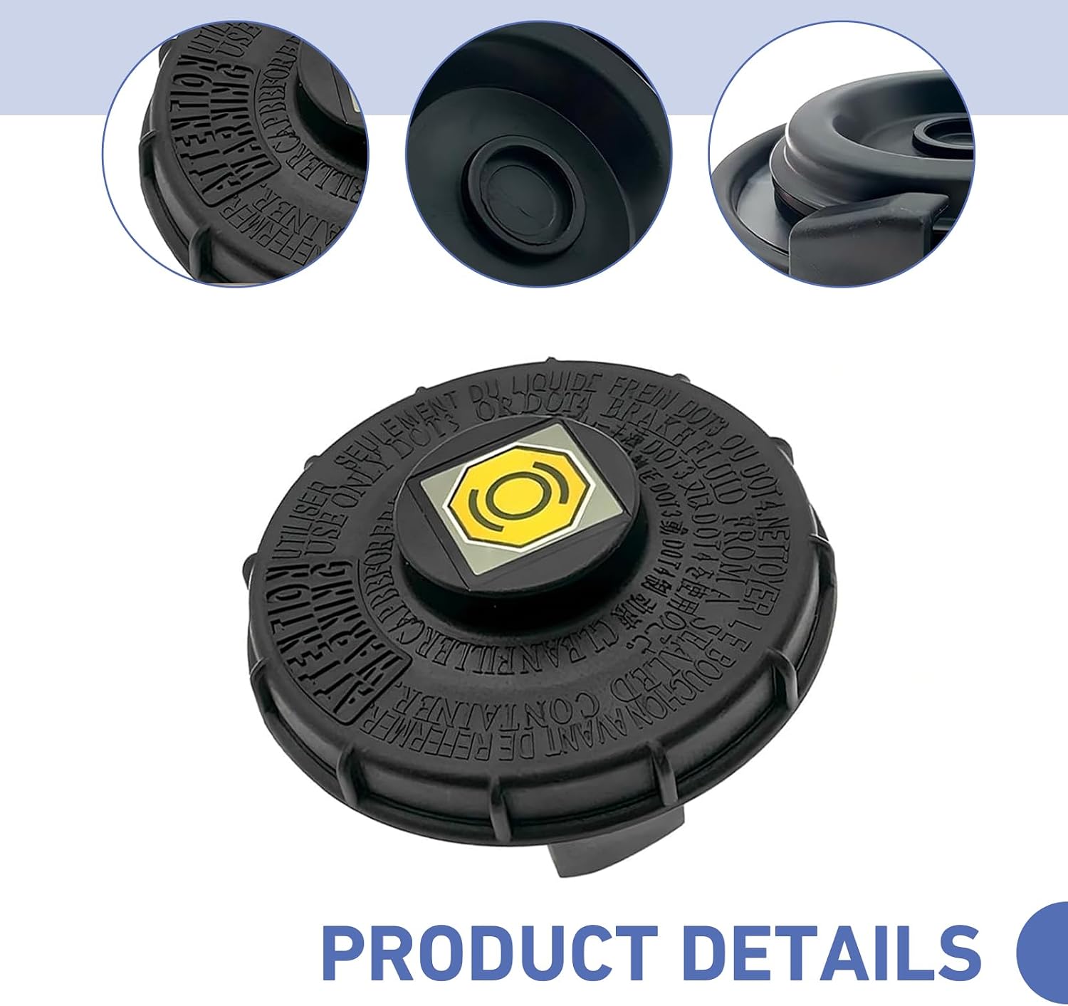 Brake Fluid Cap, Brake Master Cylinder Fluid Reservoir Cap, Compatible with Honda CR-V Odyssey HR-V Fit Civic, Replace OEM# 46662-SLE-J01 46662-SDC-A02 46662-S8A-003