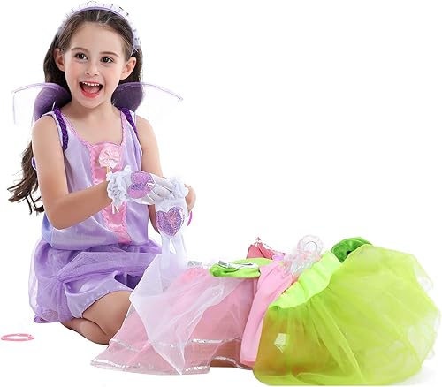 Miniatura 8 de Fedio Ropa de vestir para niñas pequeñas, disfraz de princesa para niñas de 3 a 6 años