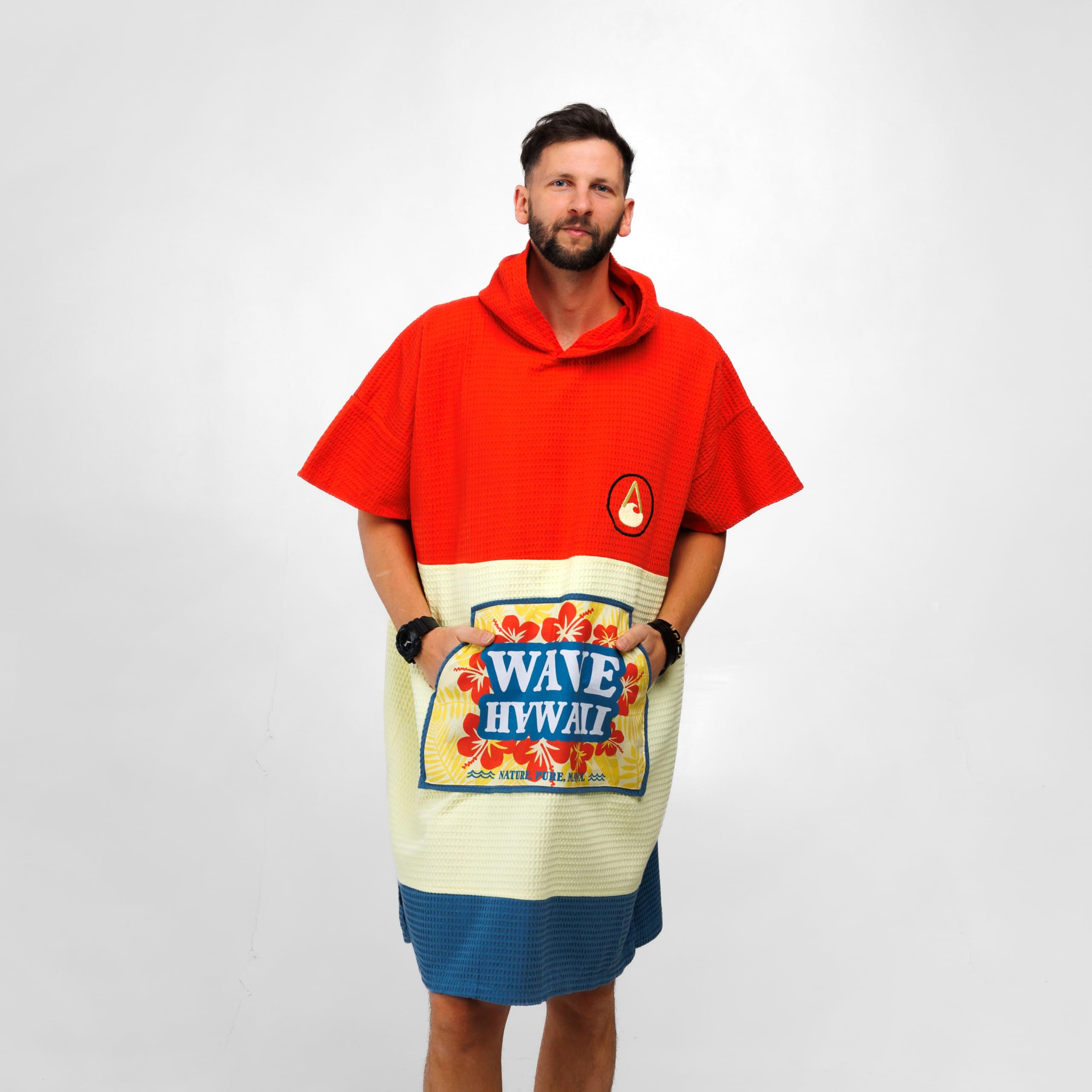 WAVE HAWAII Travel-Badeponcho Damen & Herren, Gr. S-M 151-183cm | Wailua