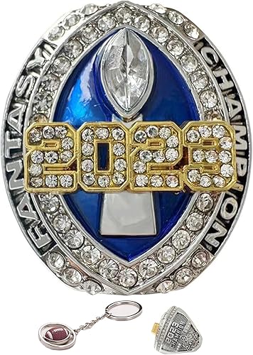 Anillo de campeonato de fútbol de fantasía  Anillo de trofeo de campeonato de fútbol de fantasía masiva 2023 FFL WINIER MVP regalo coleccionable