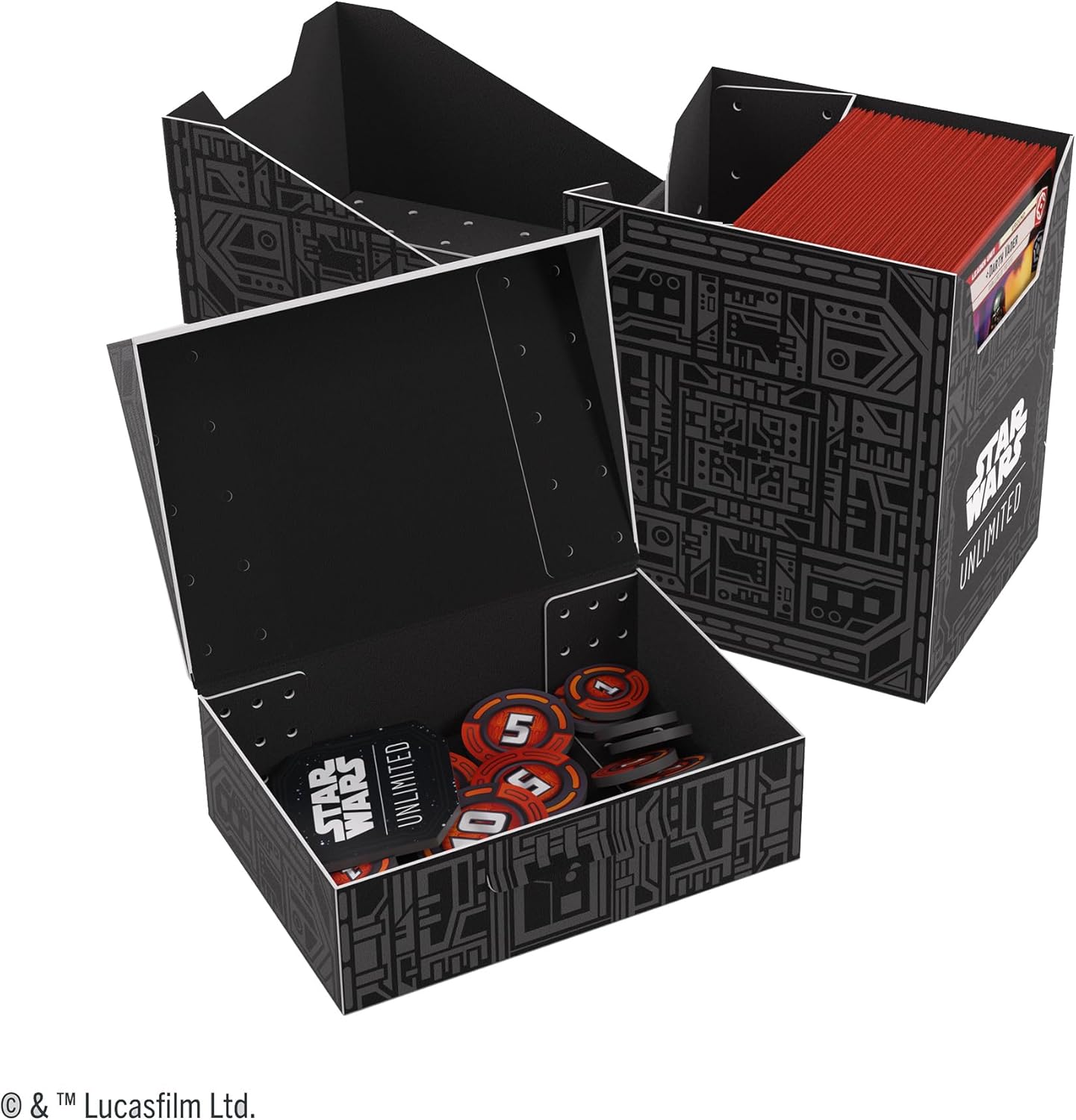 Gamegenic Star Wars Unlimited SOFT CRATE - Full-Color Printed & Officially Licensed Durable Deck Box, Holds 60 Double-Sleeved Cards, Perfect for TCGs and LCGs, Unlimited Pattern, Made