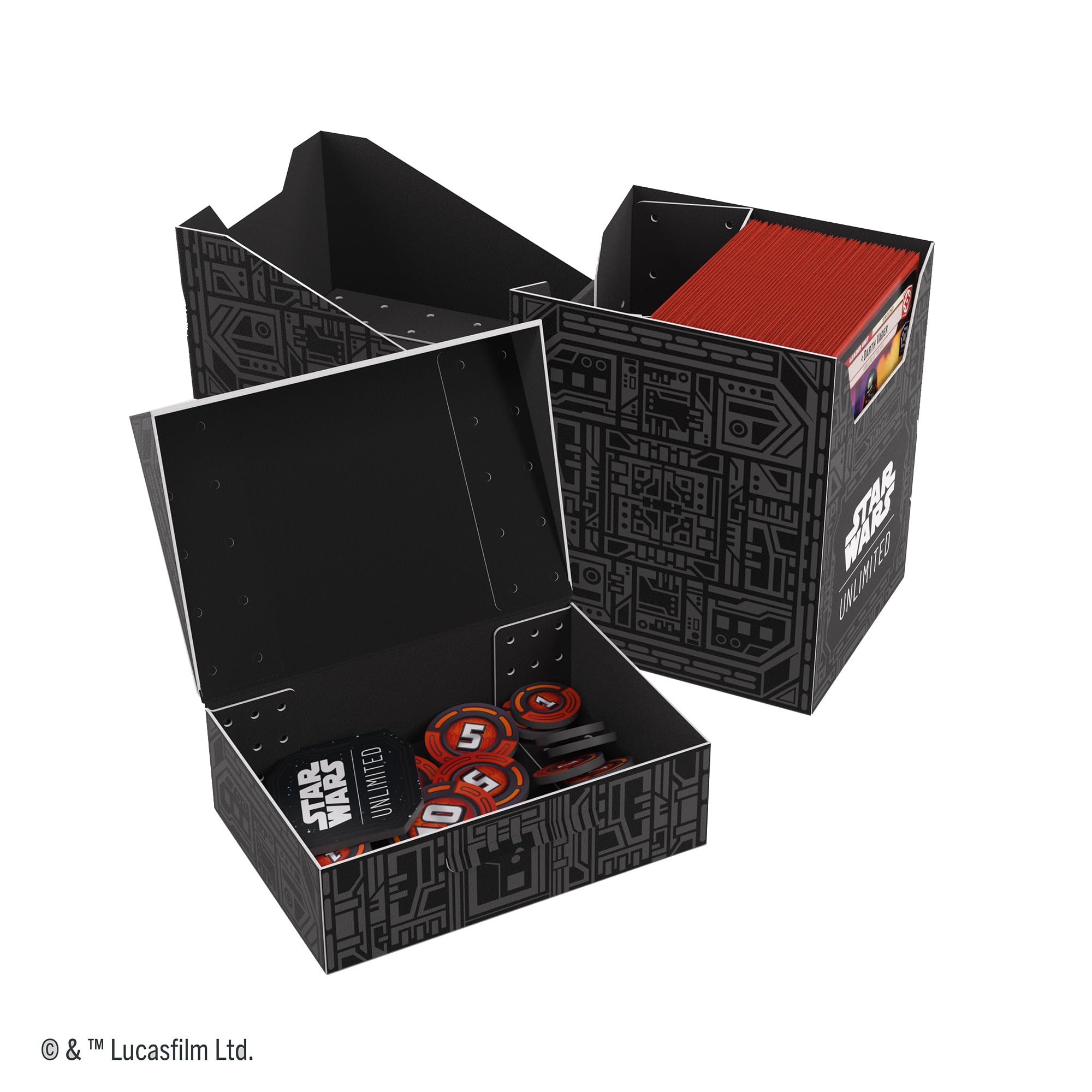Boîte De Rangement Star Wars : Unlimited - Soft Crate Avec Boîte à Jetons - Pour 60 Cartes Double Couche - Design Qui-Gon Jinn