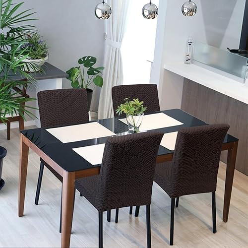 Miniatura 112 de Juego de 6 fundas elásticas para sillas de comedor, extraíbles y lavables, para sillas de comedor, hotel, ceremonia