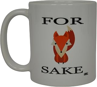 Rogue River Tactical Best Funny Coffee Mug For Fox Sake Sarcastic Novelty Cup Joke Great Gag Gift Idea For Men Women Office Work Adult Humor Employee Boss Coworkers