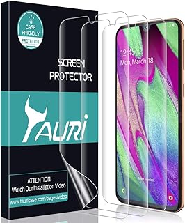 TAURI Protector de Pantalla para Samsung Galaxy A40 [3 Pack] HD Clear Protector de Pel?cula TPU [Sin Burbujas, Instalaci?n F?cil]
